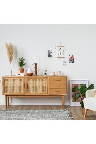 piacenza ahşap 100% Doğal Hazeranlı Konsol Ahşap Salon Ve Yaşam Alanları Için...