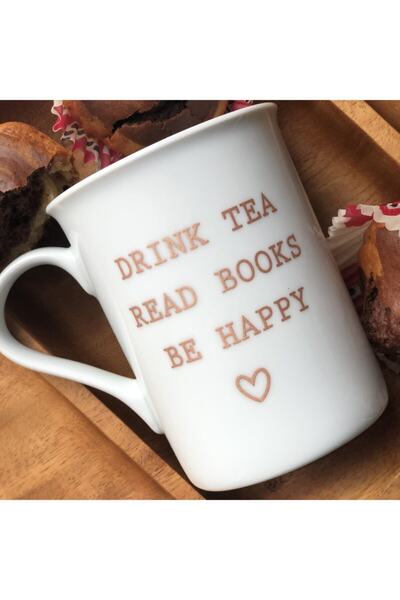 Drink Tea Kupa Metalik Bronz