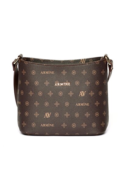 Armine Kahverengi Baskılı Omuz Çantası 254