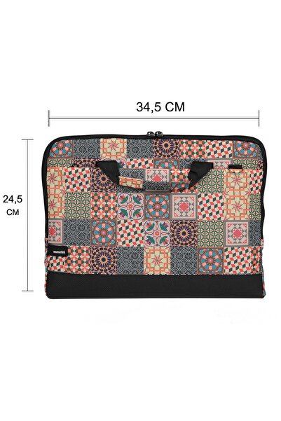 Moserini 13'' - 13.3'' Patterned Macbook Air-pro Laptop Bag with Base Protection and Shoulder Strap - Antares