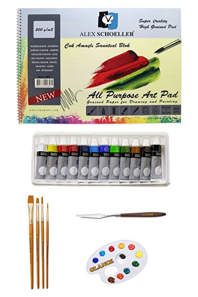 GLANCE Alex Schoeller Çok Amaçlı Sanatsal Blok 200gr 25x35cm Daler Rowney Sim...