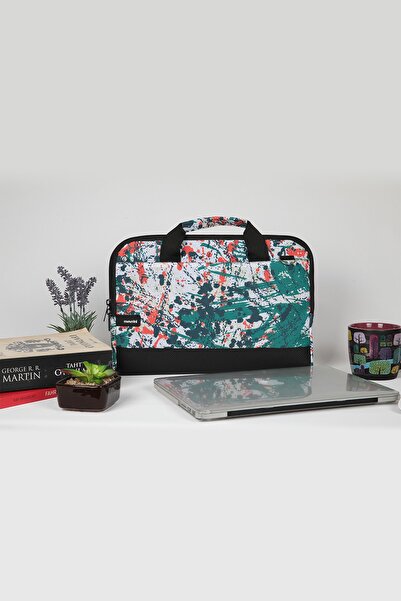 Moserini 13'' - 13.3'' Patterned Macbook Air-pro Laptop Bag with Base Protection and Shoulder Strap - Capella