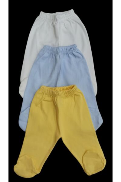 özdemirli bebe Patikli Bebek Alt Pijama Ayaklı 3 lü Paket