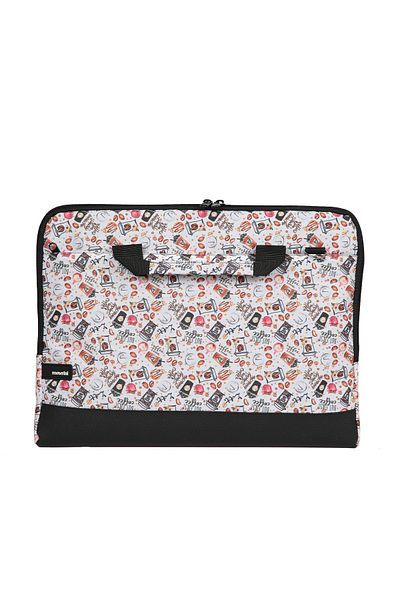 Moserini 15.6'' Patterned Notebook Laptop Macbook Bag with Base Protection, Shoulder Strap - Spica