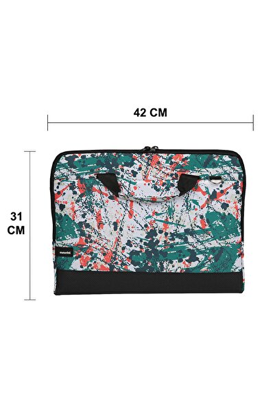 Moserini 15.6'' Patterned Notebook Laptop Macbook Bag with Base Protection, Shoulder Strap - Capella