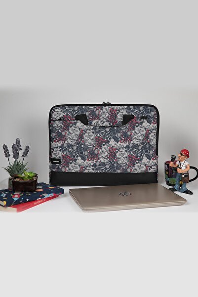 Moserini حقيبة كمبيوتر محمول ماك بوك مقاس 15.6 بوصة منقوشة مع حماية للقاعدة، وحزام كتف - Vega