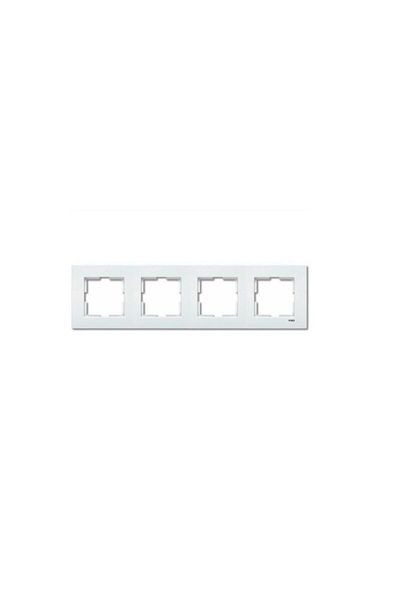 VİKO Karre Quadruple Frame (White Color Type) 1st Class Product