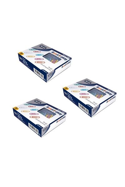 Mas 280 Pls Colorful Paperclip (Pvc Coated) 28 Mm 3 Pieces