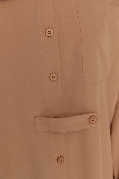 Trendyol Modest Dlouhá tkaná košile s dlouhým rukávem TCTSS21TN0158