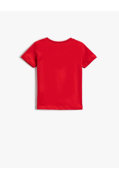 Koton Slogan Printed Short Sleeve T-Shirt Cotton