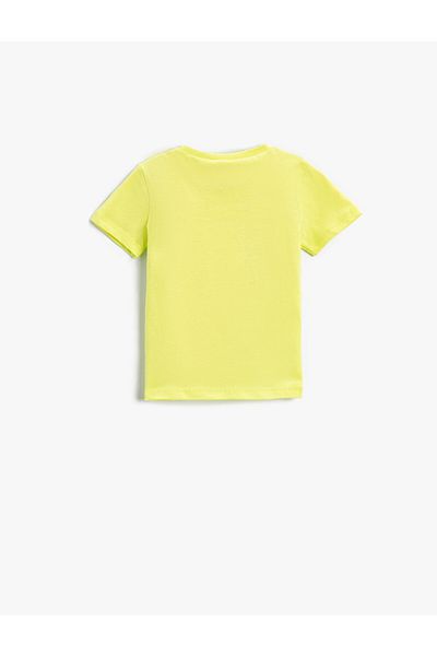 Koton Boy's Monster Printed Short Sleeve T-Shirt Cotton