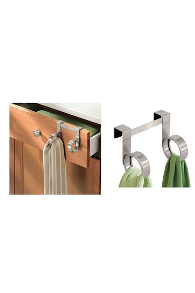Bosphorus Cabinet Mounted Two-Compartment Towel Rack - 12x9x8cm