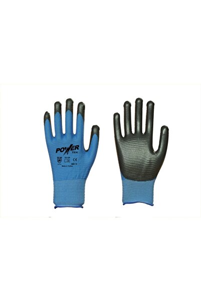 MYSTAR İŞ ELDİVENİ Power Düz Mavi Nitril Kaplı Polyester Teknik Iş Eldiveni (...