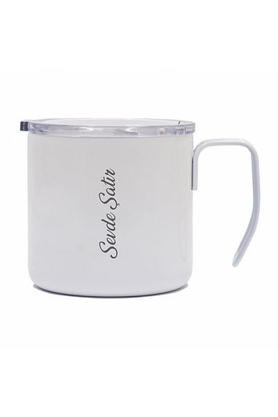 hediyerengi Steel Hard Glass with Transparent Lid - 350 Ml