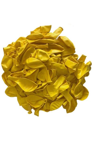 Patladı Gitti 12 Inch Yellow Balloon 10 Pieces