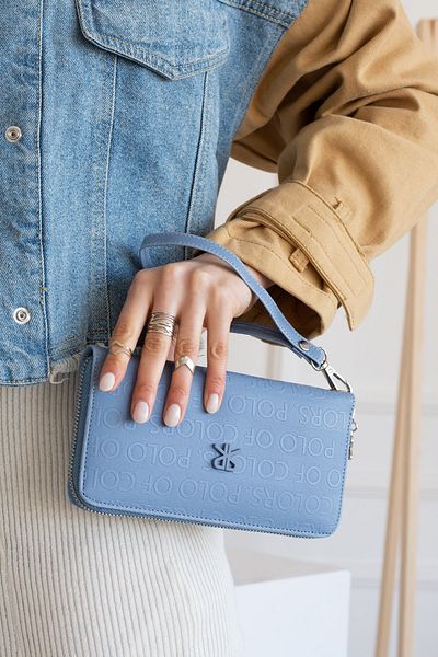Polo Of Colors Impolo Stella Blue Tan Women's Hand Wallet 20x11 Size