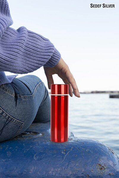 SEDEF SİLVER 304 Çelik Çift Katman 150 ml Cep Tipi Mini Ufak Termos 523