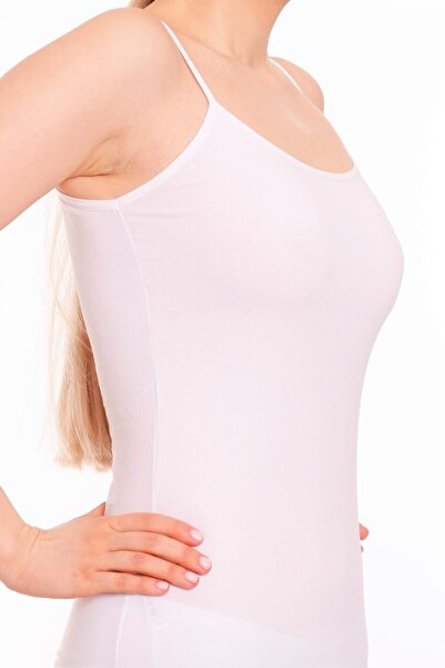 Ay&Min Women's White 3 Pack Cotton Strappy Tank Top 5700