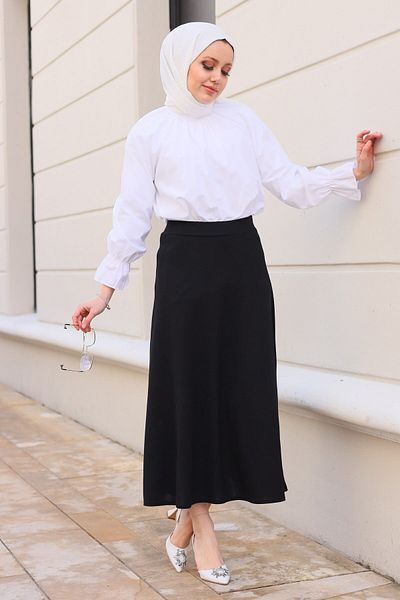 VOLT CLOTHİNG Černá rozšířená sukně