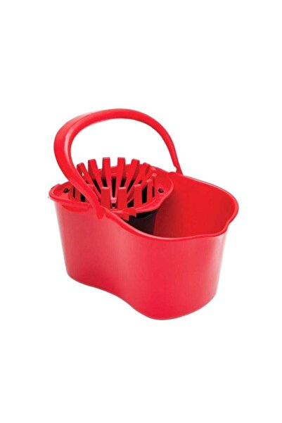 Genel Markalar Kırmızı Flora Kirli Su Hazneli Kova, Pratik ve Şık Temizlik Ge...