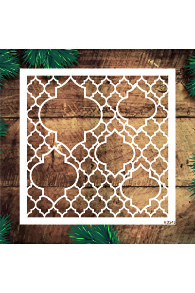 STENCİLTASARIM Stencil Tasarım Hd243 Fas Deseni- Dekoratif Duvar, Eşya, Fayan...