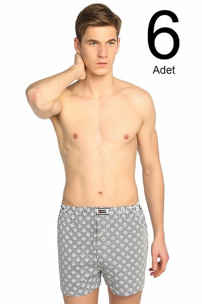 Seher Ανδρικά Boxers Mixed Pattern 6 Pack Elf568s0007ccm6 007
