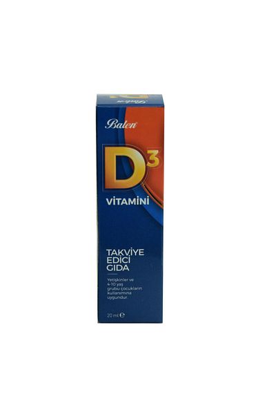 Balen 20 Ml Liquid Vitamin D3 - Food Supplement Liquid