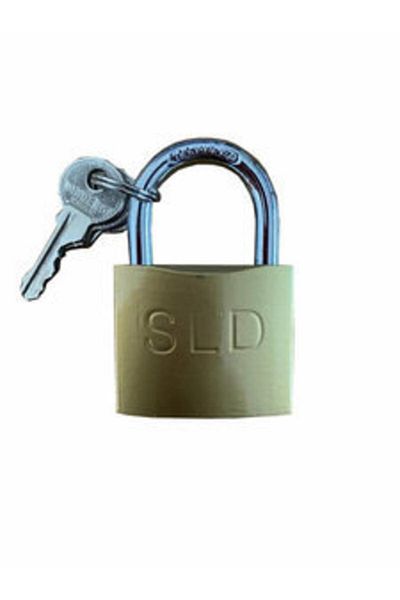 Solid قفل أصفر 25 ملم 