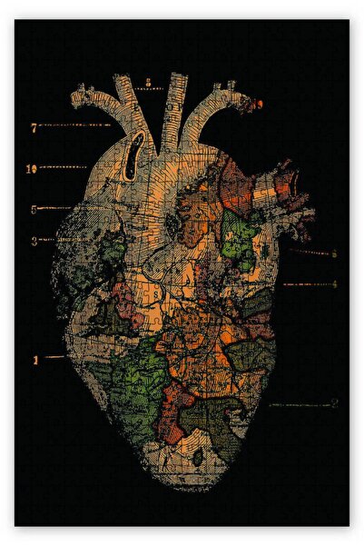 Cakapuzzle Doğanın Uyumu Kalp 255 Parça Puzzle Yapboz Mdf (ahşap)