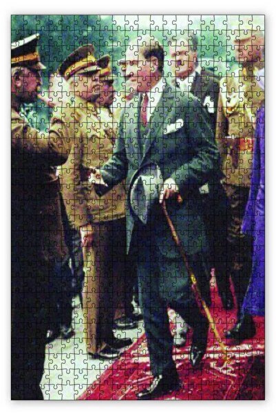 Cakapuzzle مصطفى كمال أتاتورك صورة ملونة 500 قطعة لغز الصور المقطوعة Mdf (خشب)