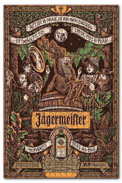 Cakapuzzle Jägermeister Illustration 56 أحجية الصور المقطوعة 255 قطعة مصنوعة ...