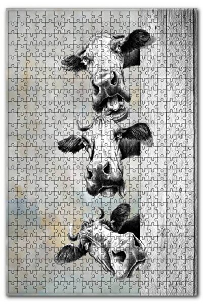 Cakapuzzle Three Cows with Meaningful Look Image 255 Piece Puzzle Jigsaw Puzz...