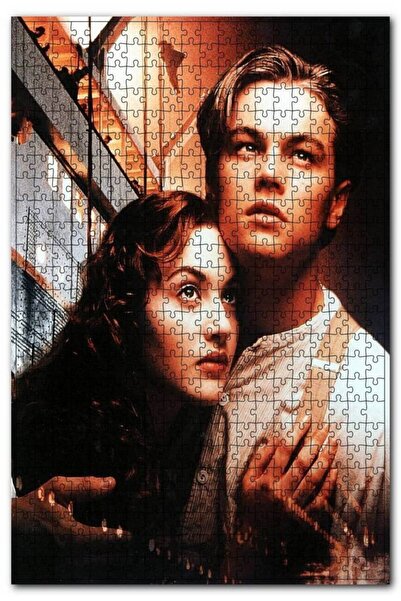 Cakapuzzle لغز تيتانيك ليوناردو دي كابريو وكيت وينسليت 500 قطعة Mdf (خشب)