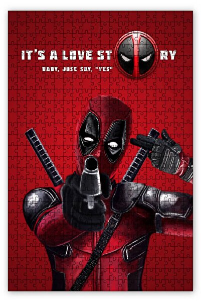 Cakapuzzle Deadpool It's A Love Story 255 Parça Puzzle Yapboz Mdf (ahşap)