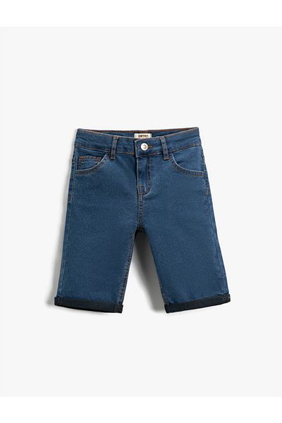 Koton Basic Denim Shorts Cotton
