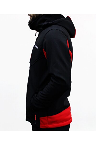 Mudwill Erkek Kırmızı-siyah Outdoor Softshell Mont