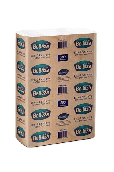 Diversey Belleza Extra Z Folded Dispenser Towel 20x24 Cm 200x12 Pack