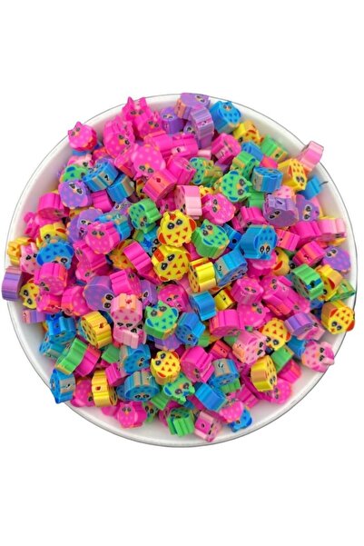 Hedef Bijuteri 25 Adet 10mm Polimer Fimo Baykuş Figür Boncuk, Takı Yapımı