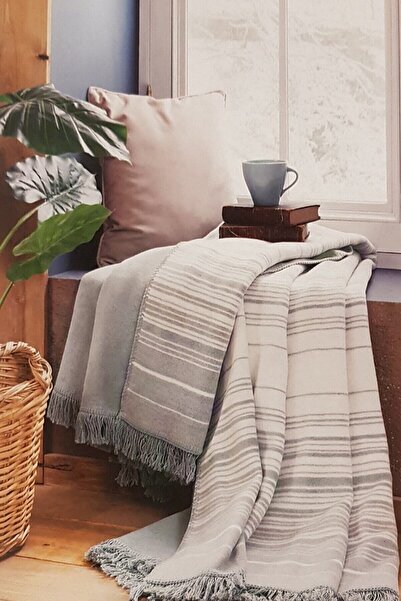 Özdilek Pamuklu Battaniye Tek Kişilik 150x200 Striped Mint
