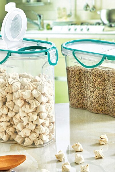 Buffer ® 6 أغطية قابلة للقفل، حاوية تخزين طعام مقاومة للماء والماء بسعة 1.2 لتر - SA580