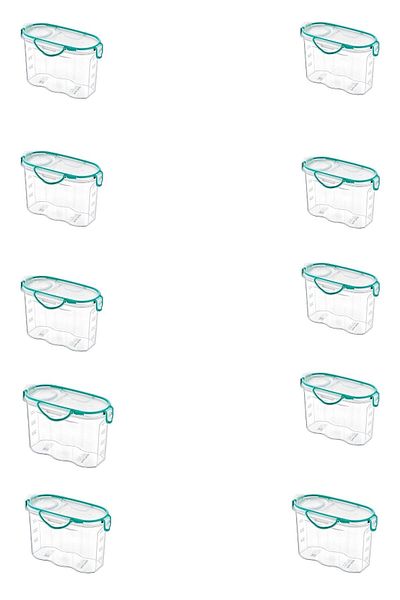Buffer ® 10 أغطية قابلة للقفل، حاوية تخزين طعام مقاومة للماء والماء بسعة 1.2 لتر - SA580