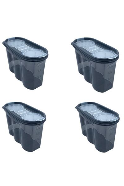 Buffer ® 4 Pieces 2 Lids Scale Food Storage Container - 1.2 Liters - Sa930