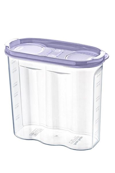 Buffer ® 4 Pieces 2 Lids Scale Food Dry Food Storage Box Container - 1.7 Liter - Sa935