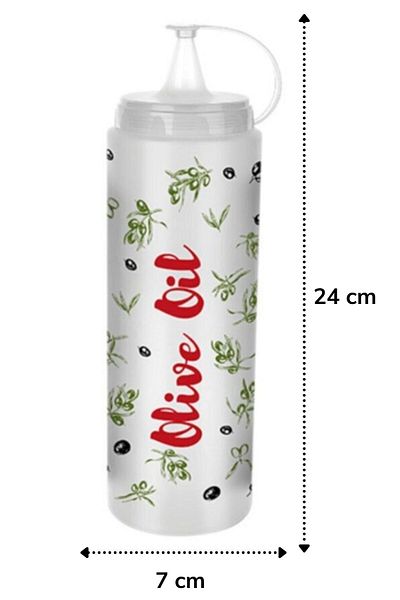 Buffer ® 2 Pieces Transparent Lid Leak Proof Oil Sauce Bottle Plastic Oil Pot Master Chef Ap-9471