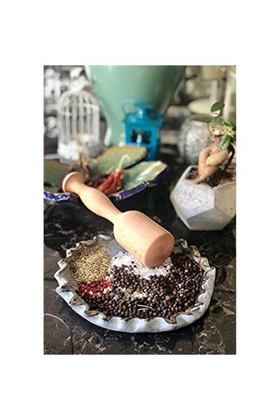 Genel Markalar Marka: Masif Ahşap Torna Havan | Yükseklik 20 Cm Çap 5 Cm Kate...