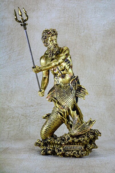 Narçiçeği Takı ve Hediyelik Eşya Yunan Deniz Tanrısı Poseidon Büyük Boy Heyke...