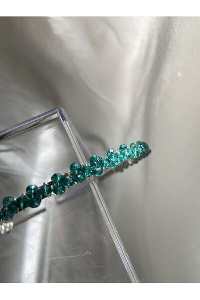 Pearly Handmade Зелена кристална корона
