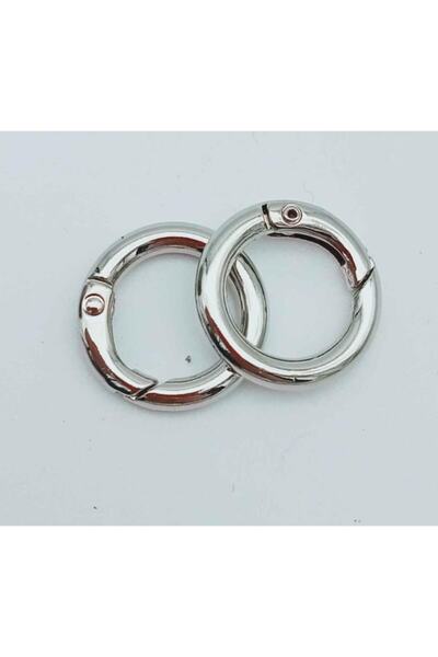 angel çanta aksesuar Set de 2 inele cu arc mini de culoare argintie