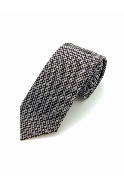 Brianze Gray Polka Dot Tie Handkerchief Set