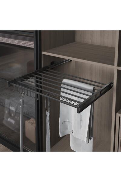 STARAX Yan Bağlantılı Plastik Kapaklı Tls. Raylı Pant. 50 Cm-antrasit